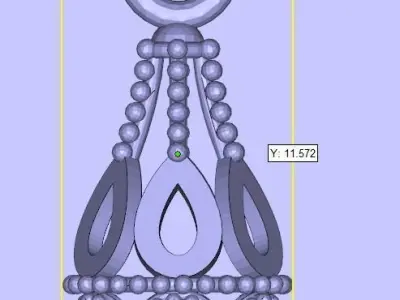 18 File Earring Bottom Jhomki light weight models  3D model