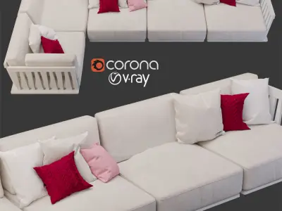 Flexform Zante L 3D model