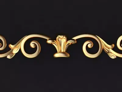 dekor scroll design 3D model