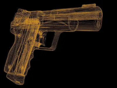 Atlan 32 Modern Handgun Low-poly 3D model