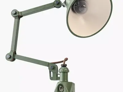 Vintage Industrial Desk Lamp 3D model