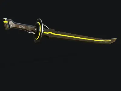 SCI - FI Katana Gameready Low-poly 3D model