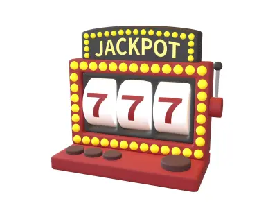 Cartoon Slot Machine v1 001 Low-poly 3D model