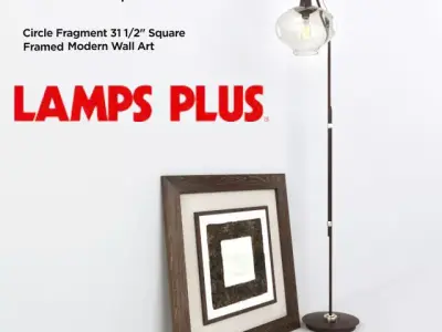 LAMPS PLUS Industrial Bronze Floor Lamp  Modern Wall Art 3D model