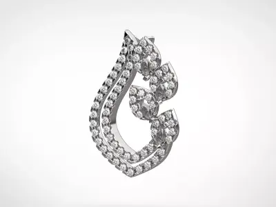 PE16 Classic Solitaire Pendant half ct CAD STL 18K  3g 3D print model