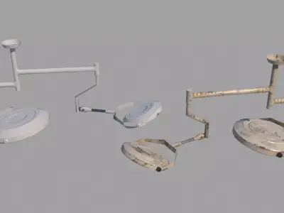 Surgical lighting Low-poly 3D model