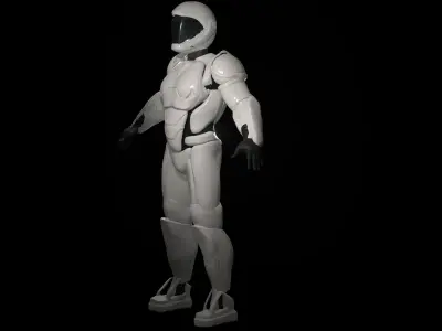 The Cyborg space suit Low-poly 3D model