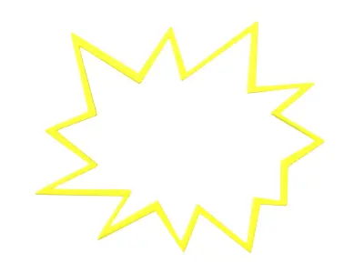 Bursts Symbol V1 002 Low-poly 3D model