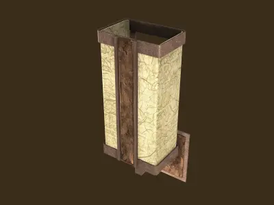 Rustic sconce Low-poly 3D model