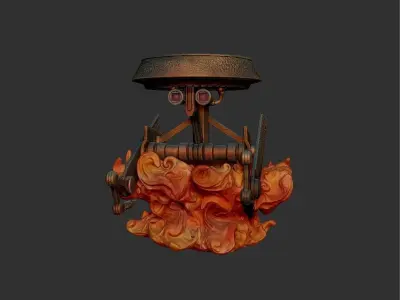 mustafar droid diorama 3D print model