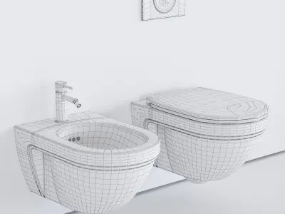 Ceramica Catalano Canova Royal Wall-Hung WC Low-poly 3D model