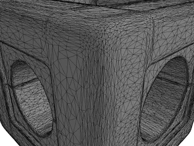 Modular Cube Connector Building Block Low-poly 3D model