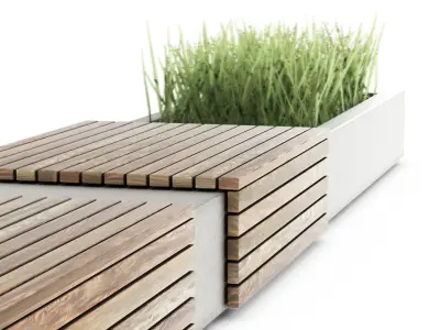 MODERN BENCH 3D model shop