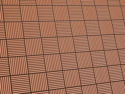 Fine Ribbed Basket Weave Wood Panel PBR Seamless Texture