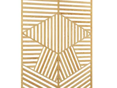 Wooden panel V2  Low-poly 3D model