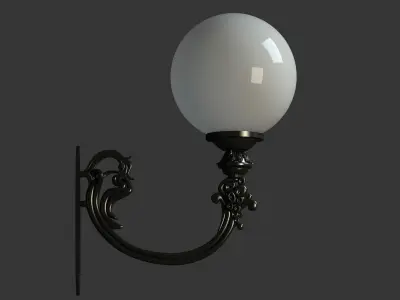 Classic Street Wall Lantern 1 3D model