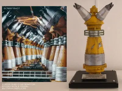 Star Wars Return of the Jedi Shield Generator Tower Studio Scale 3D print model