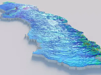 Sweden Terrain Country 3D model