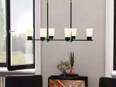 Aicia Light Shaded Classic Chandelier - 2 Colour 3D model