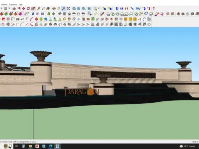 City central park landscaping 3D model