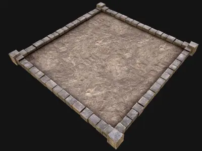 Medieval Prison Roof  Castle Floor Low-poly 3D model