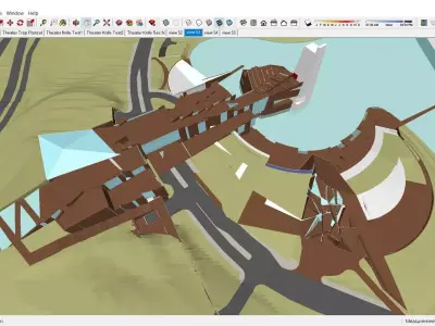 Sketchup Recreational and tourist complex 201 3D model