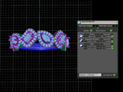 FANCY STONE RING 3D print model