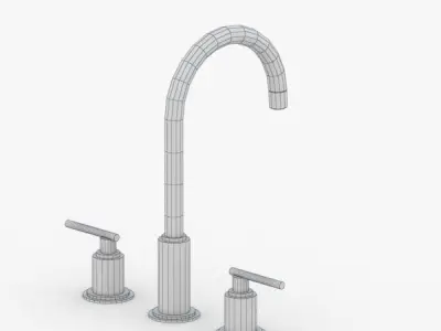 1651 - Water Tap Low-poly 3D model