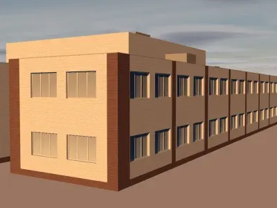 Medical centre Low-poly 3D model