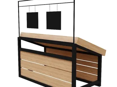 Stall models Low-poly 3D model