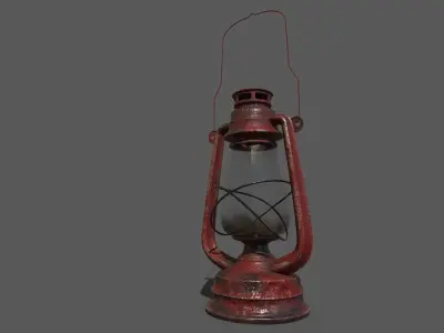 Old lamp  3D model Low-poly 3D model