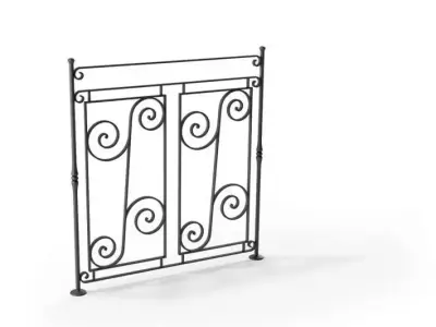 Metal railing 93 am79 3D model