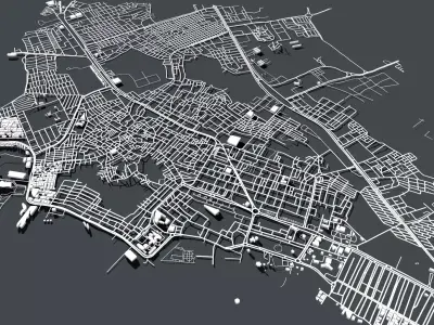 Cityscape Hurgada Egypt 3D model