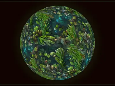 Grass Pine Forest Floor --20 TEXTURES-- Hand-painted --PACK 3--- Texture