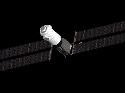 Integrated Gateway HALO and PPE modules 3D model