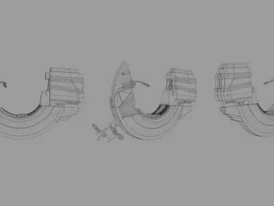 Darth Maul Sith Speeder Low-poly 3D model