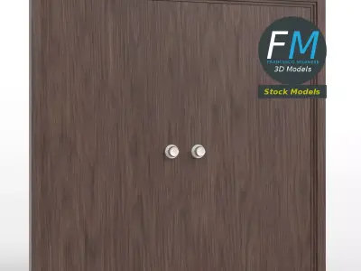 Double flush door 3D model