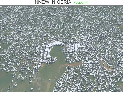 Nnewi Nigeria 15km Low-poly 3D model