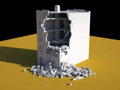 Damaged Building 3D model