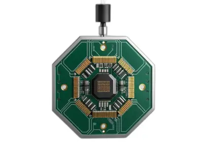 Octagonal Circuit Board Electronic Module Low-poly 3D model