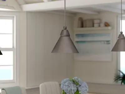 Quesenberry Light Single Cone Pendant - 5 Colour Free 3D model