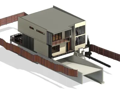 Revit Architectural Residential 3D Model 3D print model