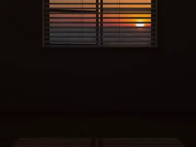 Evening seaside room Free 3D model