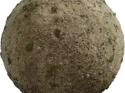 Dusty Hardpan With Sparse Weeds PBR Texture Texture