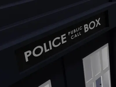 Metropolitan Police Box  The Tardis Low-poly 3D model