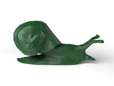 Snail Low Poligonal Low-poly 3D model