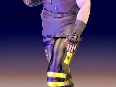 Sci Fi Cyberpunk Action Male-Ednar Cylo Low-poly 3D model