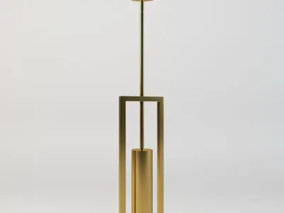 Brass Pendant light Free low-poly 3D model