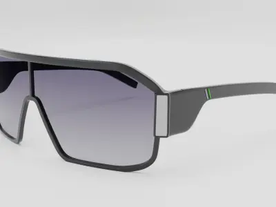 Futuristic Glasses High-Quality Sci-Fi Eyewear Low-poly 3D model