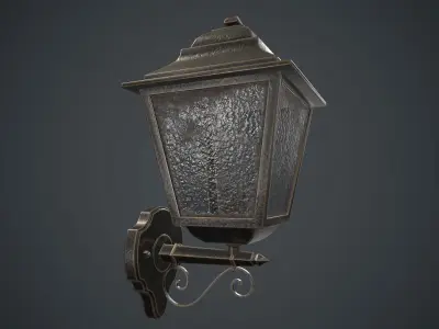 Wall Light Fixture PBR Game Ready Low-poly 3D model